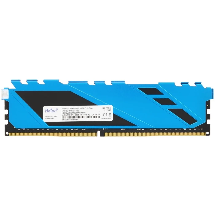 Оперативная память Netac Shadow 16Gb 2666Mhz, NTSDD4P26SP-16B