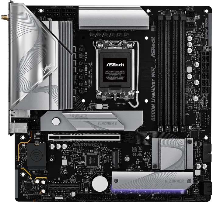 Мат. плата ASRock B860M LiveMixer WiFi, LGA 1851
