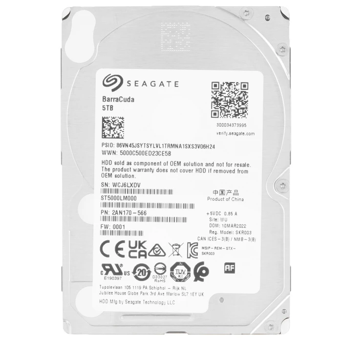 HDD диск Seagate BarraCuda 5Tb 2.5", ST5000LM000
