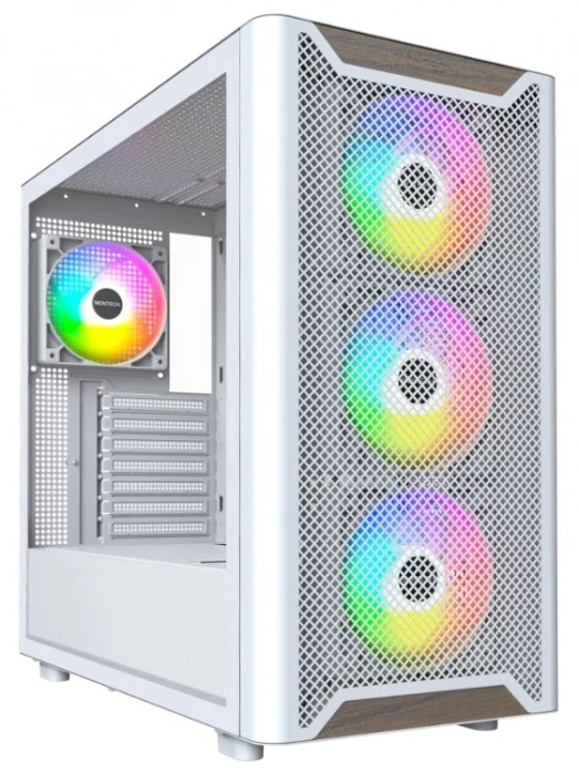Корпус MONTECH XR Wood белый, Mid-Tower