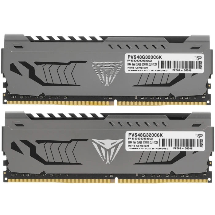 Оперативная память Patriot Viper Steel 8Gb 3200Mhz, KIT 2*4Gb, PVS48G320C6K