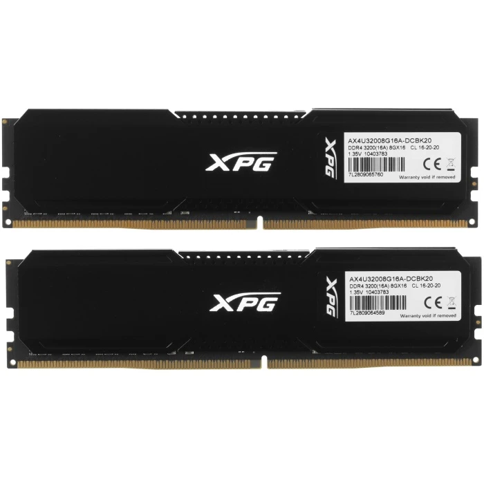 Оперативная память ADATA XPG GAMMIX D20 16Gb 3200Mhz, KIT 2*8Gb, AX4U32008G16A-DCBK20