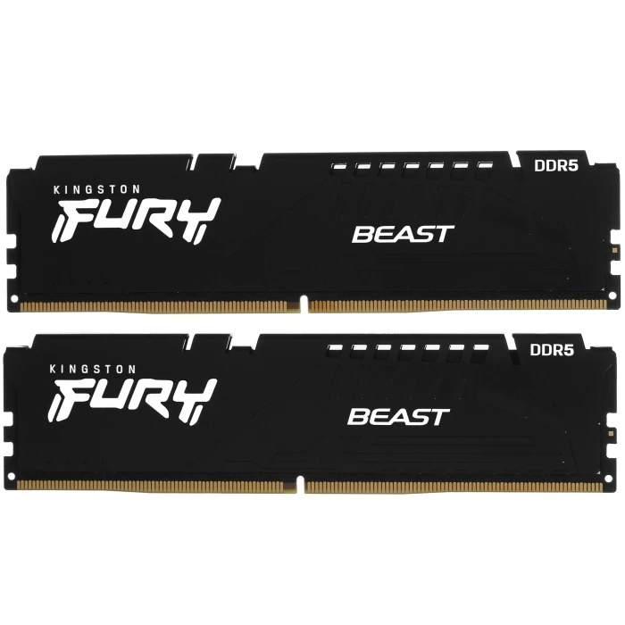 Оперативная память Kingston Fury Beast Black AMD 64Gb 5200Mhz, KIT 2*32Gb, KF552C36BBEK2-64