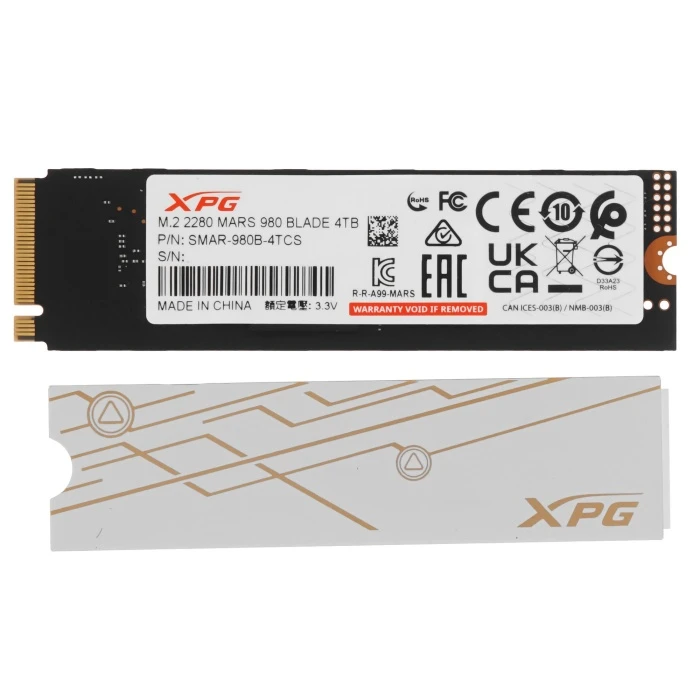 SSD накопитель ADATA XPG MARS 980 BLADE 4Tb M.2 NVMe, SMAR-980B-4TCS
