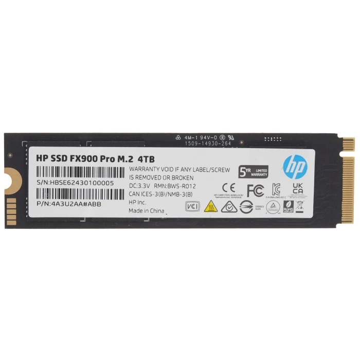SSD накопитель HP FX900 Pro 4Tb M.2 NVMe, 4A3U2AA#ABB