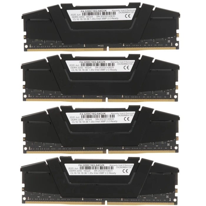 Оперативная память G.Skill Ripjaws V 64Gb 3200Mhz, KIT 4*16Gb, F4-3200C16Q-64GVK