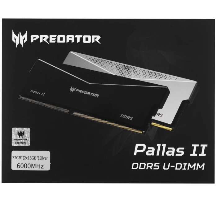 Оперативная память Acer Predator Pallas II 32Gb 6000Mhz, KIT 2*16Gb, BL.9BWWR.350