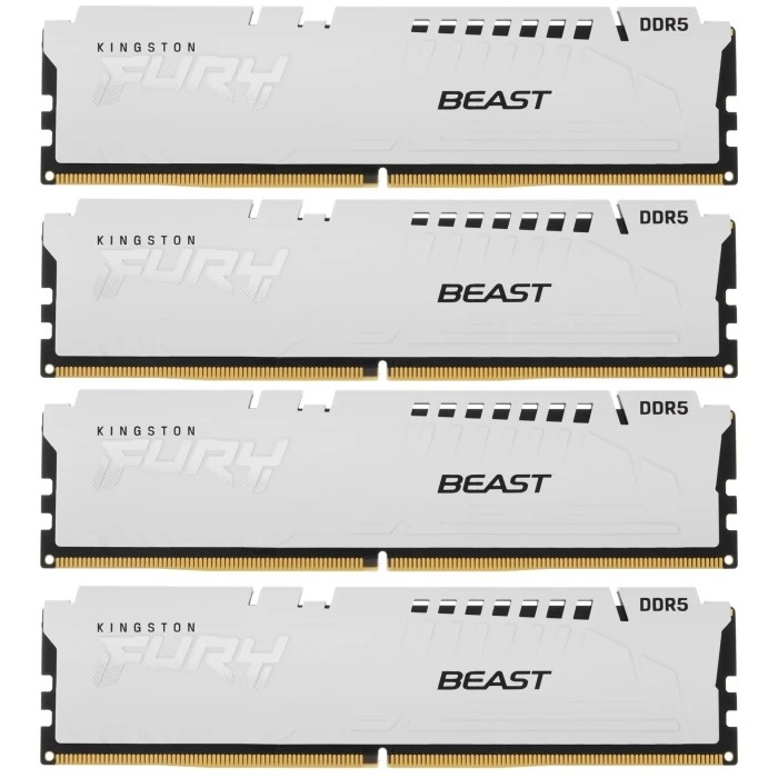 Оперативная память Kingston FURY Beast White 64Gb 5200Mhz, KIT 4*16Gb, KF552C40BWK4-64