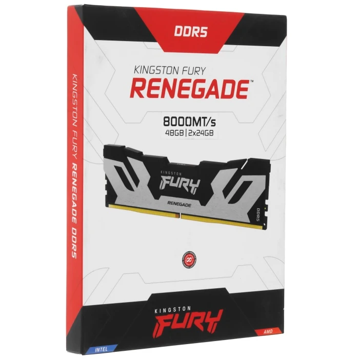 Оперативная память Kingston FURY Renegade Silver 48Gb 8000Mhz, KIT 2*24Gb, KF580C38RSK2-48