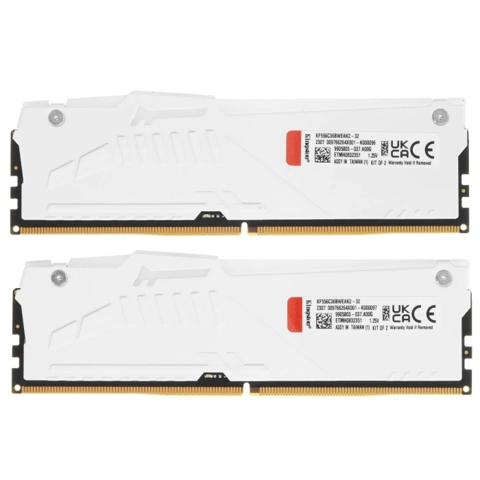 Оперативная память Kingston Fury Beast AMD RGB White 32Gb 5600Mhz, KIT 2*16Gb, KF556C36BWEAK2-32