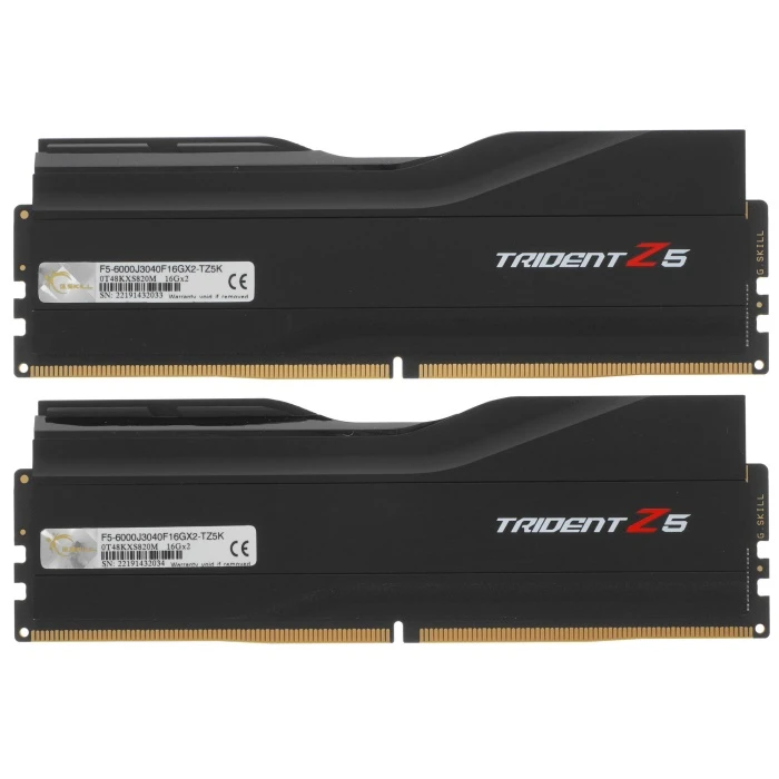 Оперативная память G.Skill Trident Z5 32Gb 6000Mhz, KIT 2*16Gb, F5-6000J3040F16GX2-TZ5K