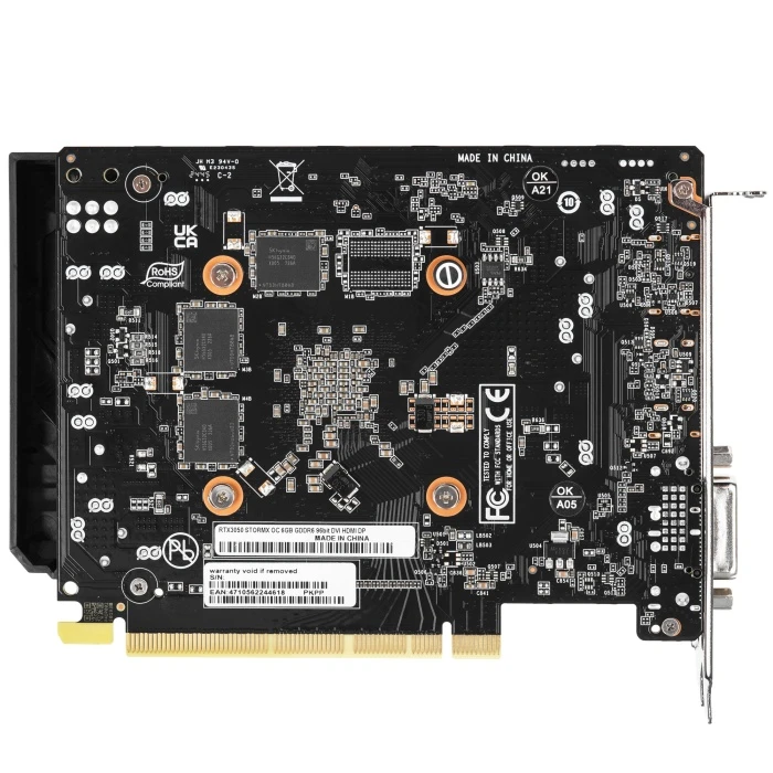 Видеокарта Palit GeForce RTX 3050 StormX OC 6Gb