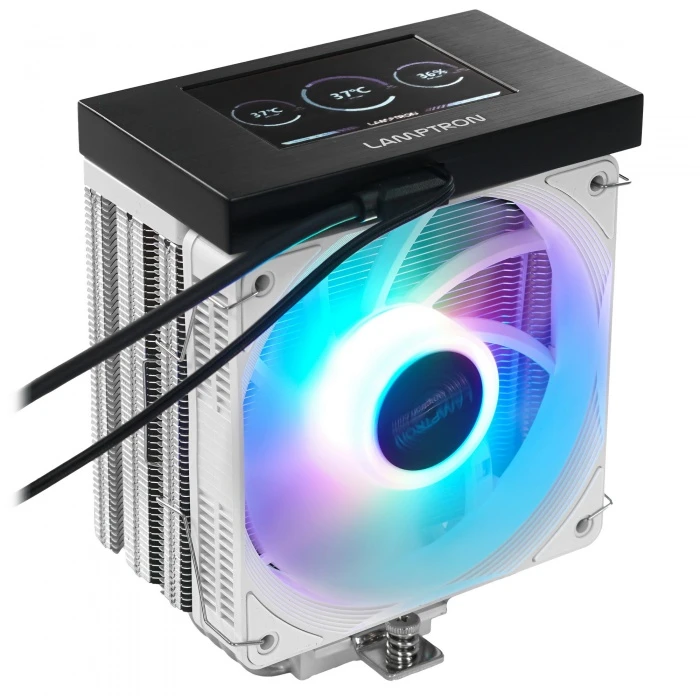 Кулер Lamptron DT03512 белый, LAMP-DT03512AW