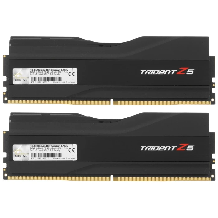 Оперативная память G.Skill Trident Z5 48Gb 8000Mhz, KIT 2*24Gb, F5-8000J4048F24GX2-TZ5K