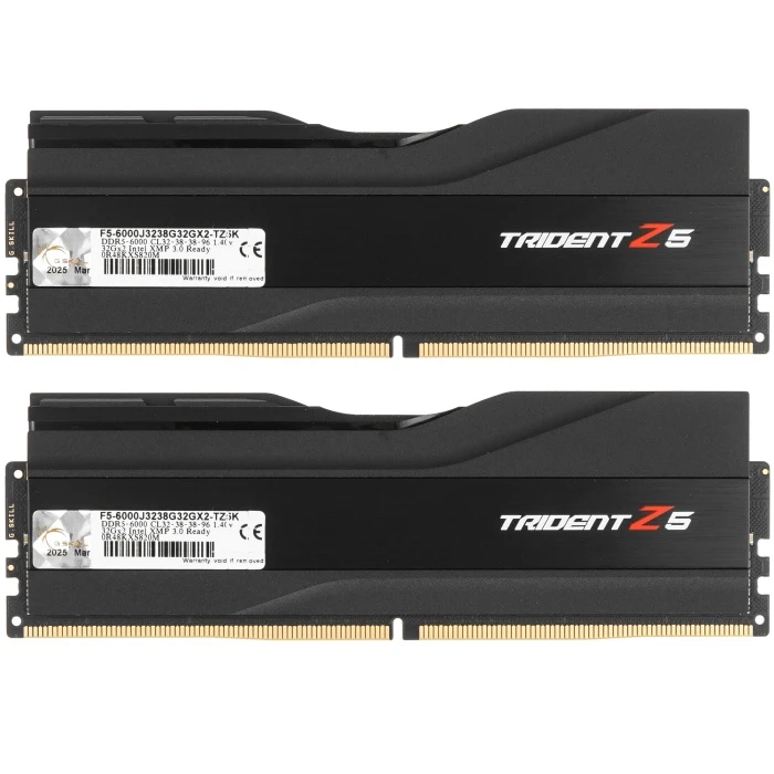 Оперативная память G.Skill Trident Z5 64Gb 6000Mhz, KIT 2*32Gb, F5-6000J3238G32GX2-TZ5K