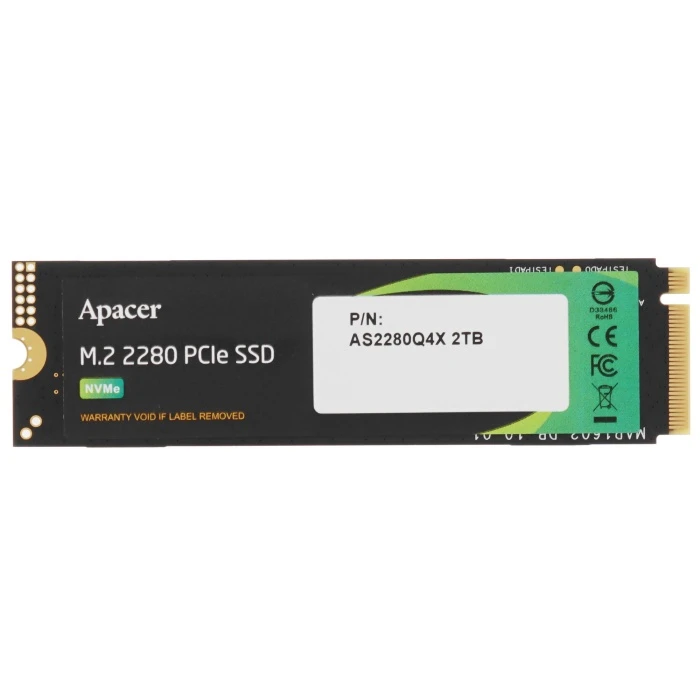 SSD накопитель Apacer AS2280Q4X 2Tb M.2 NVMe, AP2TBAS2280Q4X-1
