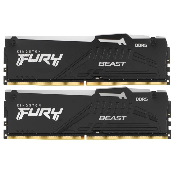 Оперативная память Kingston FURY Beast Black AMD RGB 64Gb 6000Mhz, KIT 2*32Gb, KF560C36BBEAK2-64