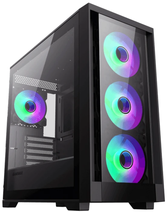 Корпус GameMax Defender TG черный, Mini-Tower