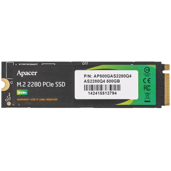 SSD накопитель Apacer AS2280Q4 500Gb M.2 NVMe, AP500GAS2280Q4-1