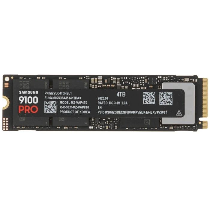 SSD накопитель Samsung 9100 PRO 4Tb M.2 NVMe, MZ-VAP4T0BW