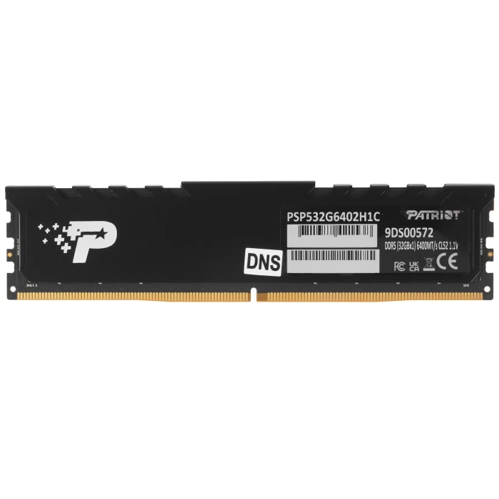 Оперативная память Patriot Signature Premium CUDIMM 32Gb 6400Mhz, PSP532G6402H1C