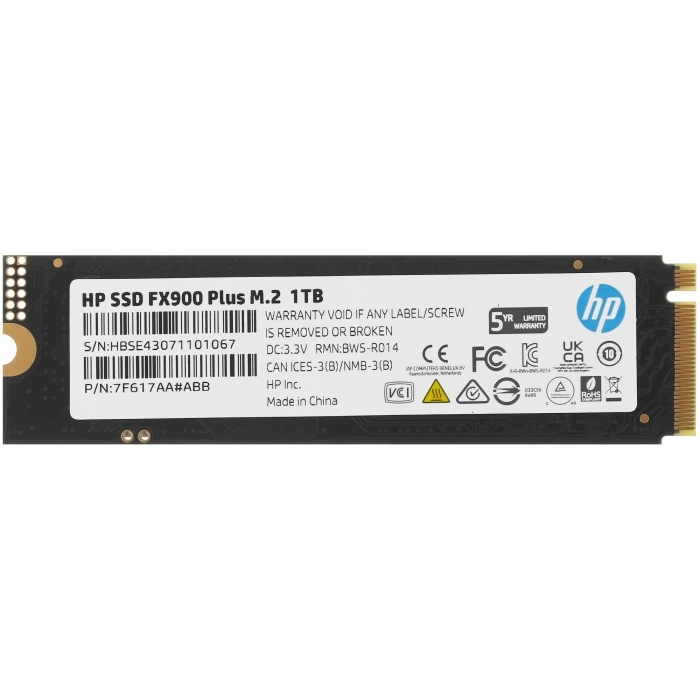 SSD накопитель HP FX900 plus 1Tb M.2 NVMe, 7F617AA#AAB
