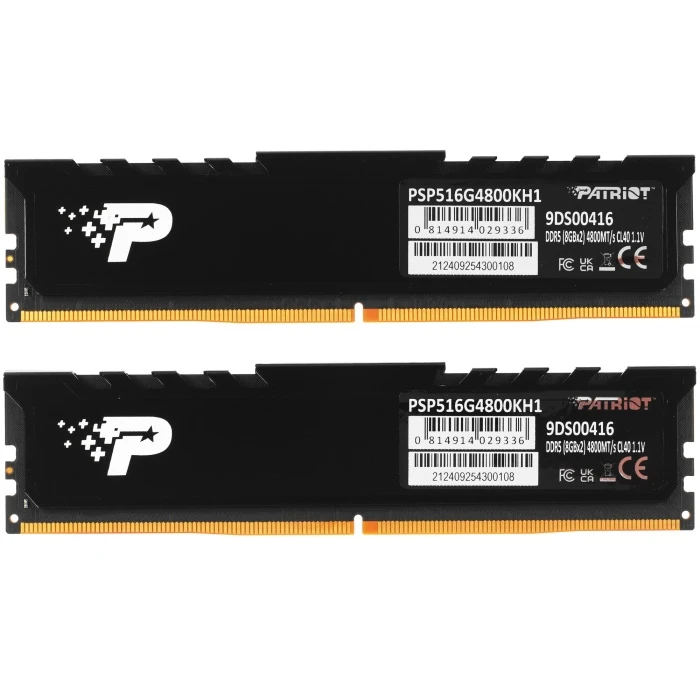 Оперативная память Patriot Signature Premium 16Gb 4800Mhz, KIT 2*8Gb, PSP516G4800KH1