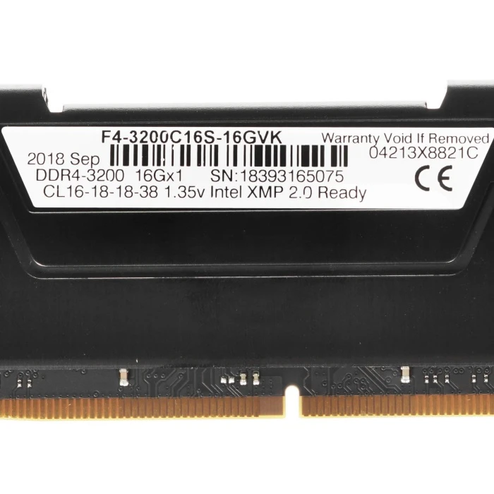 Оперативная память G.Skill Ripjaws V 16Gb 3200Mhz, F4-3200C16S-16GVK