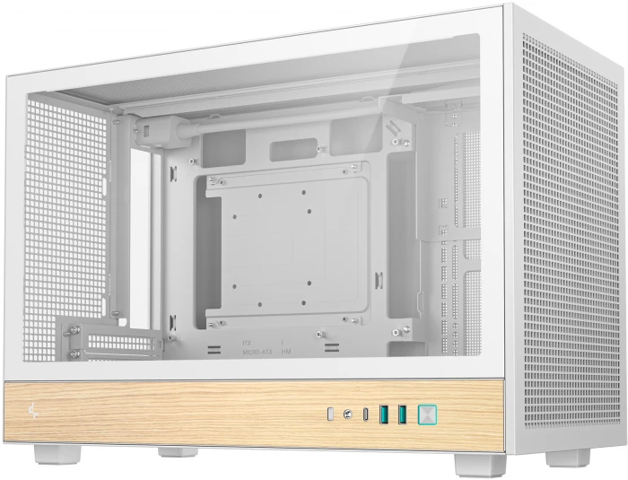 Корпус DEEPCOOL CH260 Wood белый, Mid-Tower