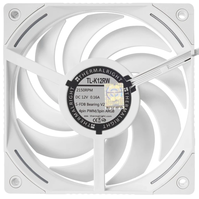 Реверсный вентилятор Thermalright TL-K12RW белый