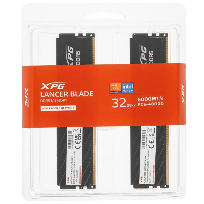 Оперативная память ADATA XPG Lancer Blade 64Gb 6000Mhz, KIT 2*32Gb, AX5U6000C3032G-DTLABBK