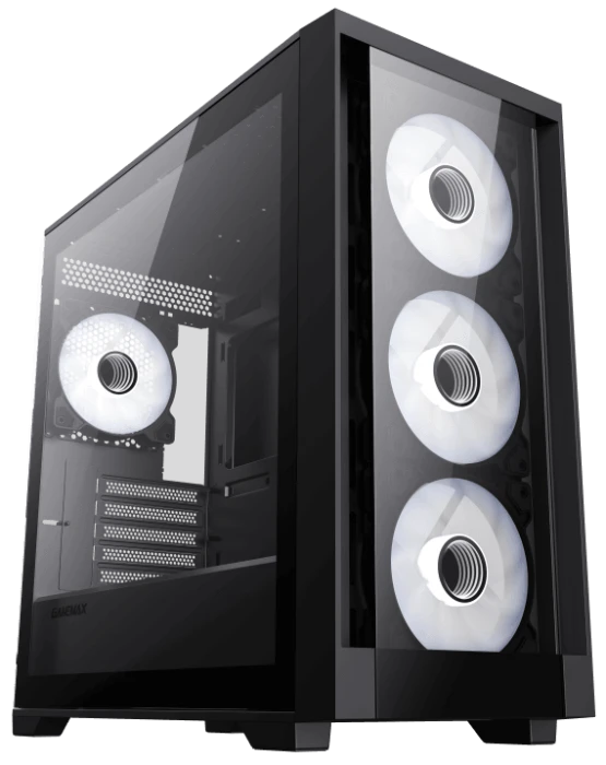 Корпус GameMax Defender TG черный, Mini-Tower