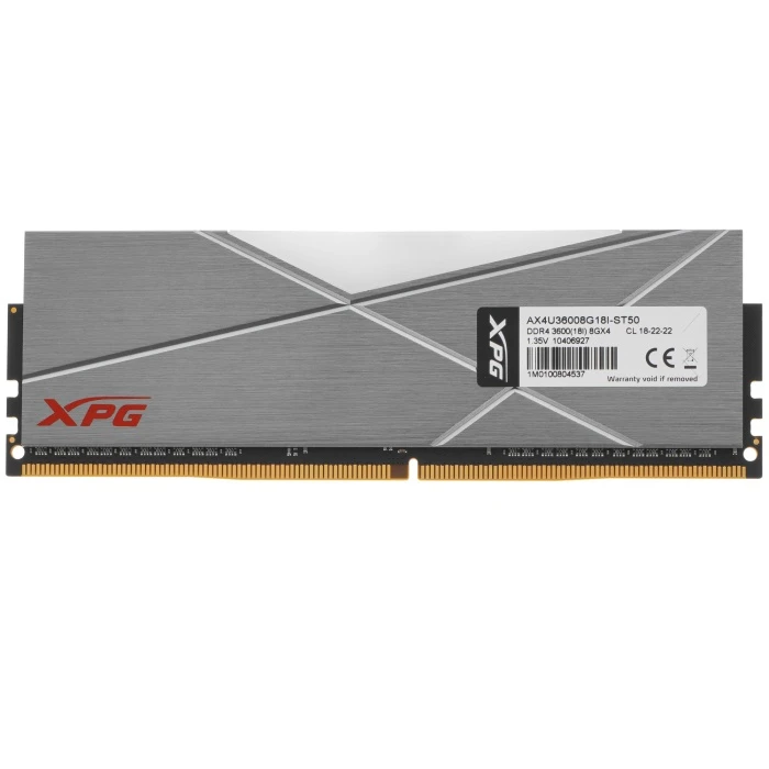 Оперативная память ADATA XPG SPECTRIX D50 RGB 8Gb 3600Mhz, AX4U36008G18I-ST50
