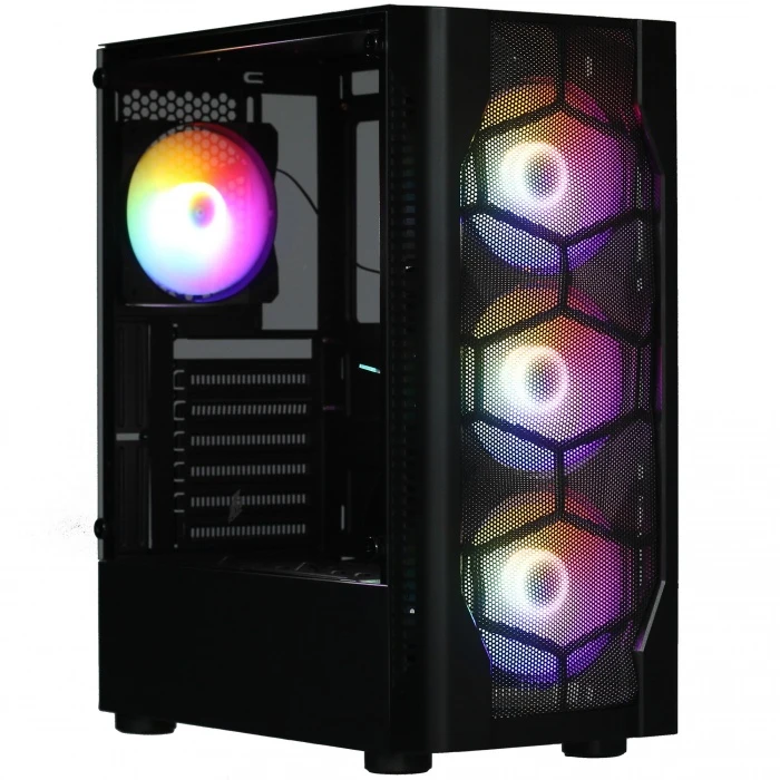 Корпус 1STPLAYER DK-D4 черный, Mid-Tower