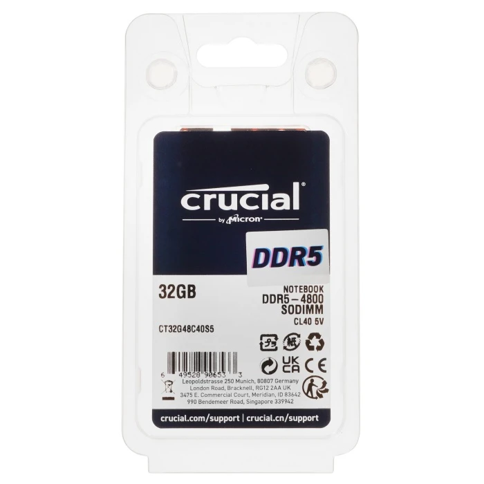 Оперативная память Crucial 32Gb 4800Mhz, CT32G48C40S5