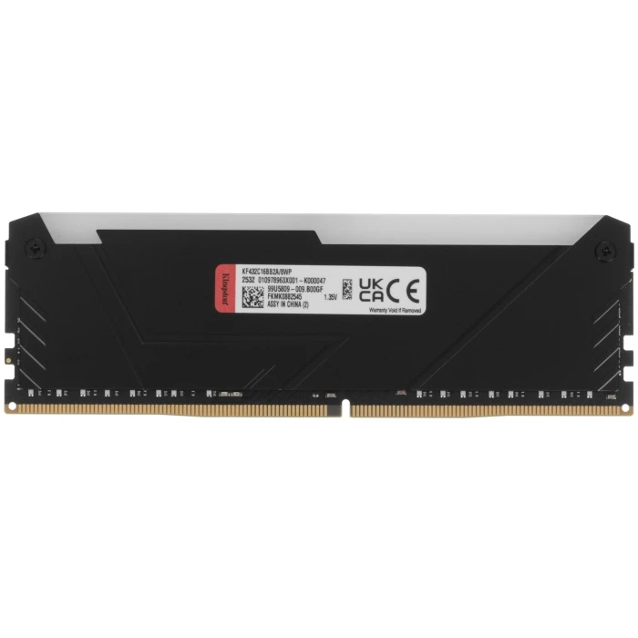 Оперативная память Kingston FURY Beast Black RGB 8Gb 3200Mhz, KF432C16BB2A/8WP