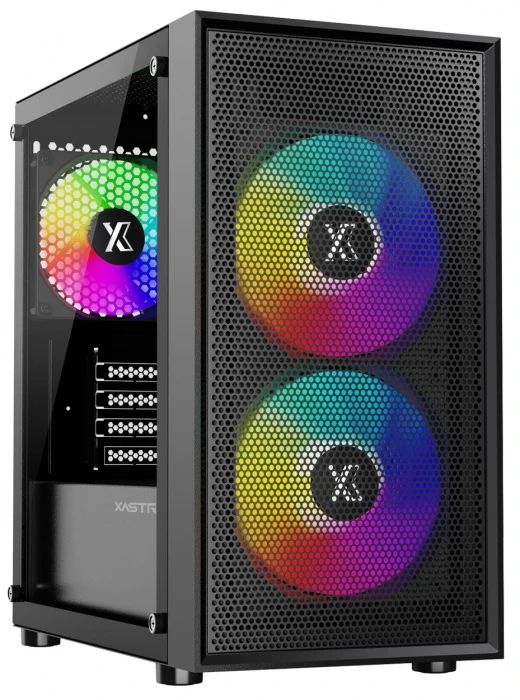 Корпус XASTRA A305M 3FRGB черный, Mini-Tower