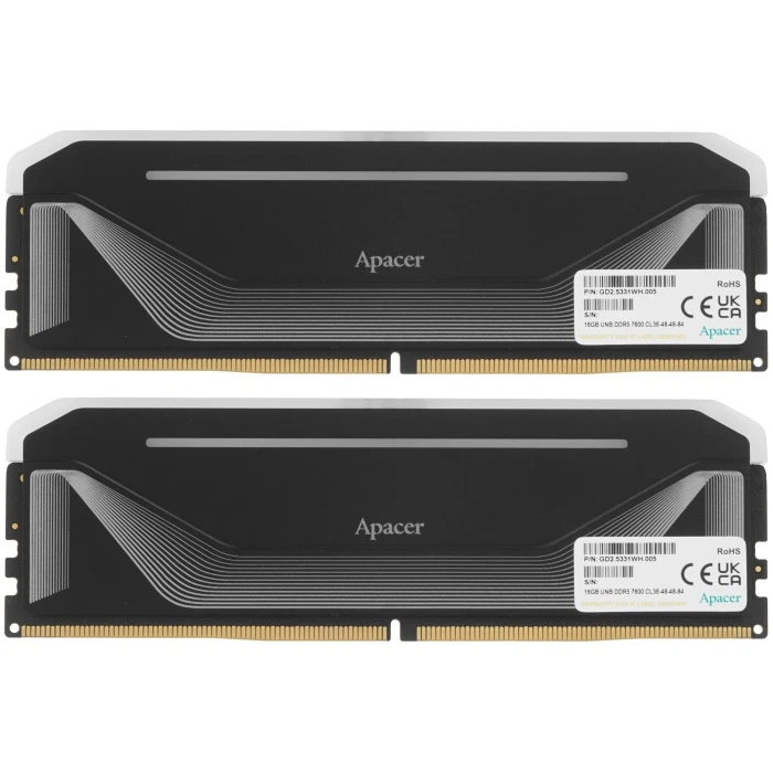 Оперативная память Apacer NOX RGB 32Gb 7600Mhz, KIT 2*16Gb, AH5U32G76C592NBAA-2