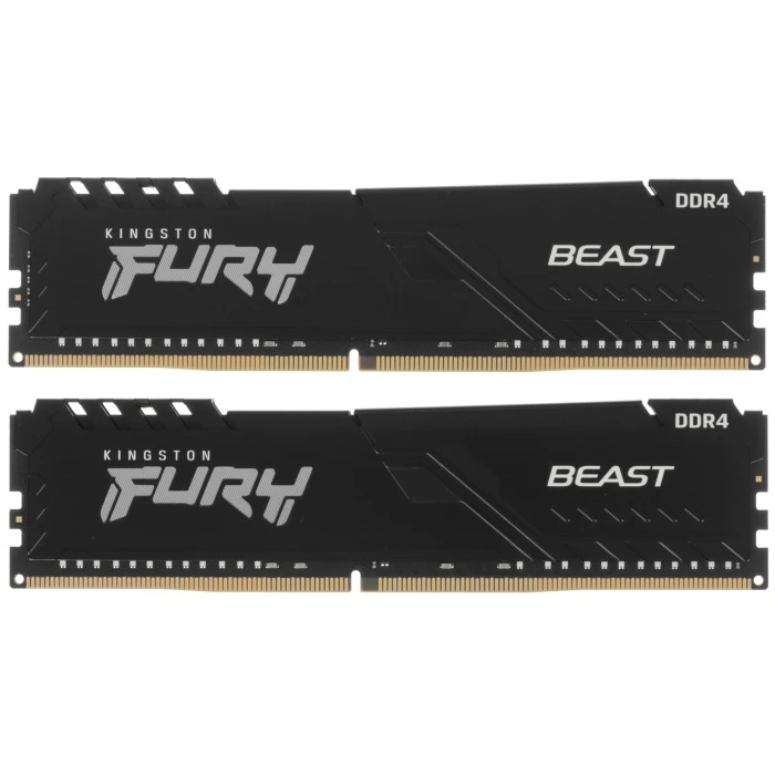 Оперативная память Kingston FURY Beast Black 32Gb 3200Mhz, KIT 2*16Gb, KF432C16BB1K2/32WP
