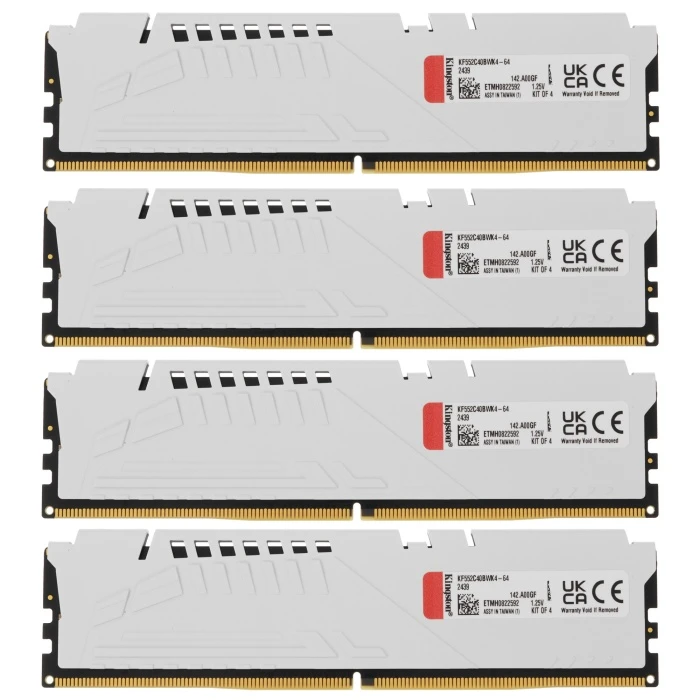 Оперативная память Kingston FURY Beast White 64Gb 5200Mhz, KIT 4*16Gb, KF552C40BWK4-64