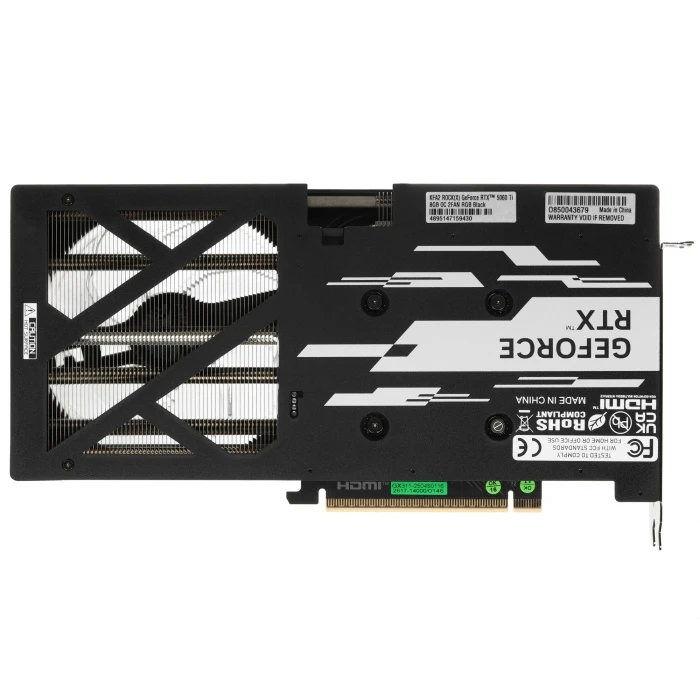 Видеокарта KFA2 GeForce RTX 5060 Ti ROCK(X) OC 2FAN RGB Black 8Gb