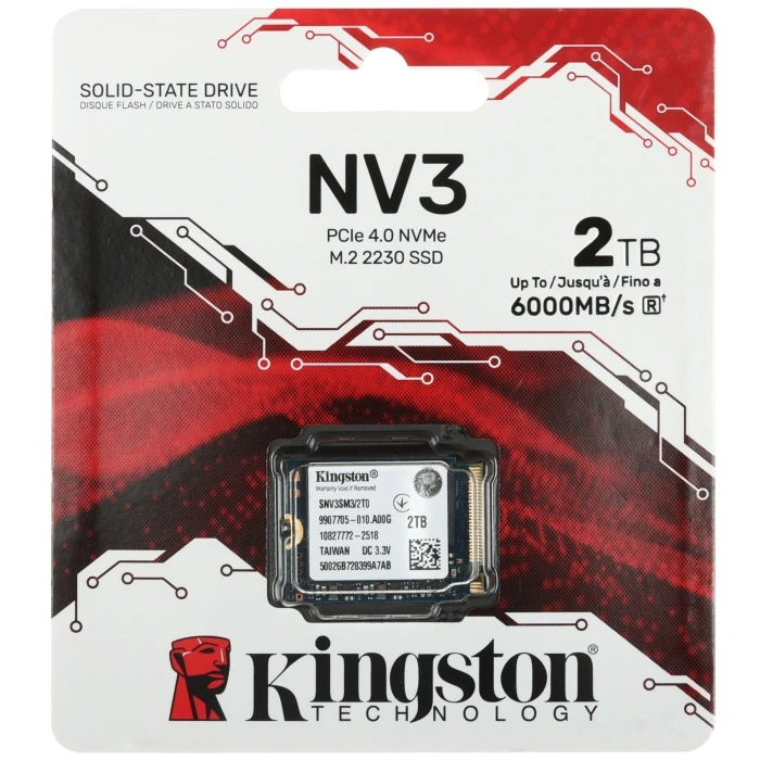 SSD накопитель Kingston NV3 2Tb M.2 NVMe, SNV3SM3/2T0