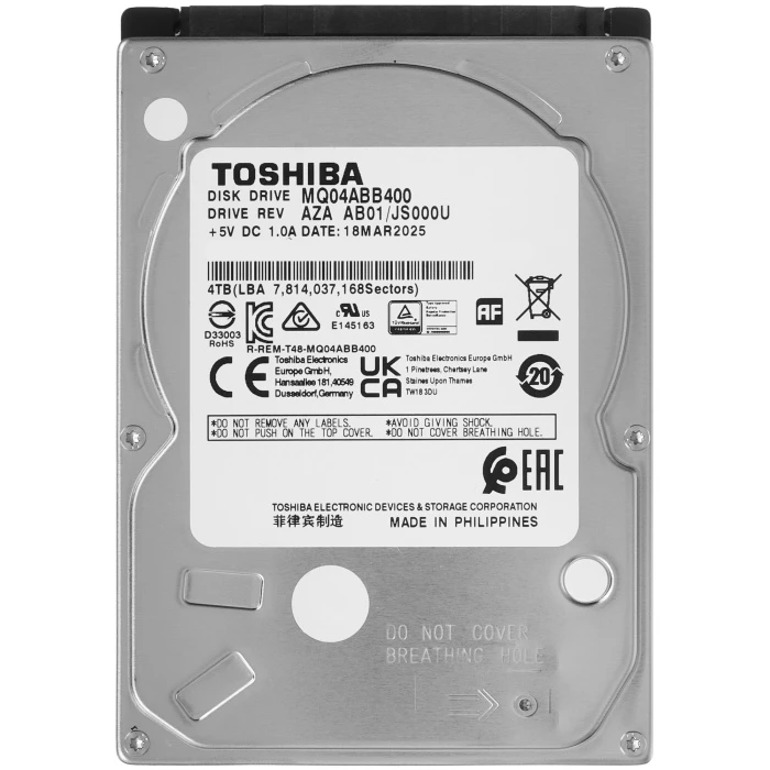 HDD диск Toshiba MQ04AB 4Tb 2.5", MQ04ABB400