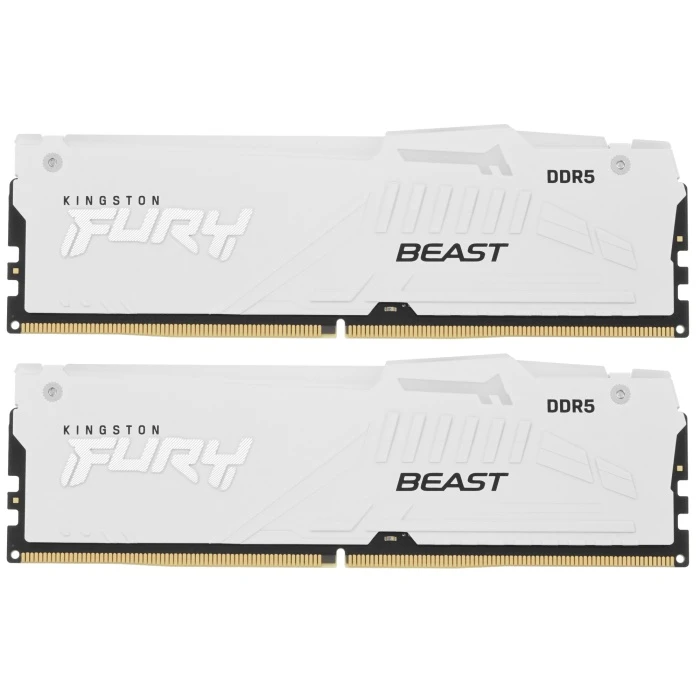 Оперативная память Kingston FURY Beast White RGB 32Gb 6000Mhz, KIT 2*16Gb, KF560C30BWAK2-32
