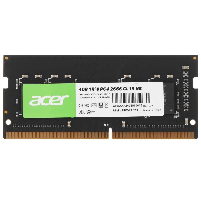 Оперативная память Acer SD100 4Gb 2666Mhz, BL.9BWWA.202