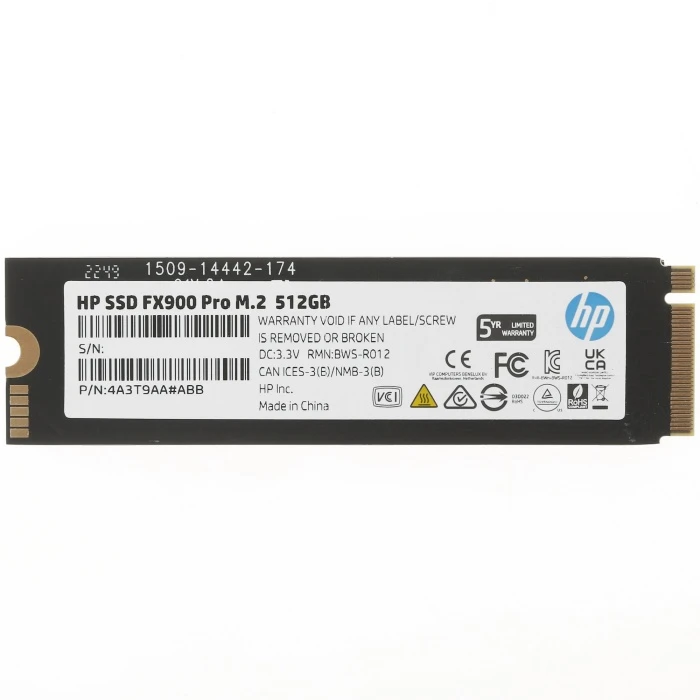SSD накопитель HP FX900 Pro 512Gb M.2 NVMe, 4A3T9AA#ABB