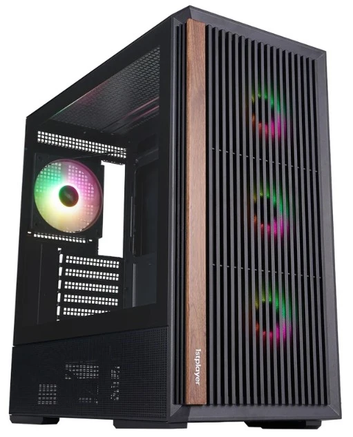Корпус 1STPLAYER WD7 ARGB черный, Mid-Tower
