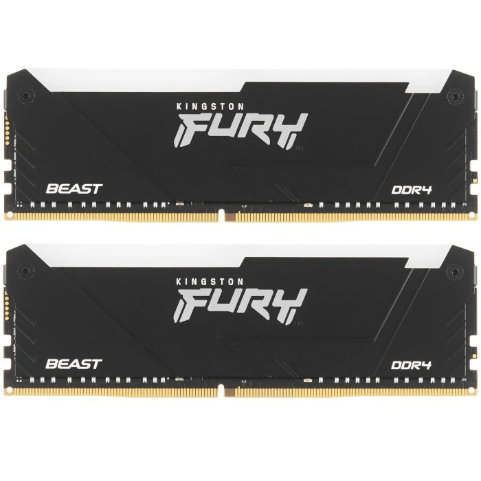 Оперативная память Kingston FURY Beast Black RGB 32Gb 3600Mhz, KIT 2*16Gb, KF436C18BB2AK2/32