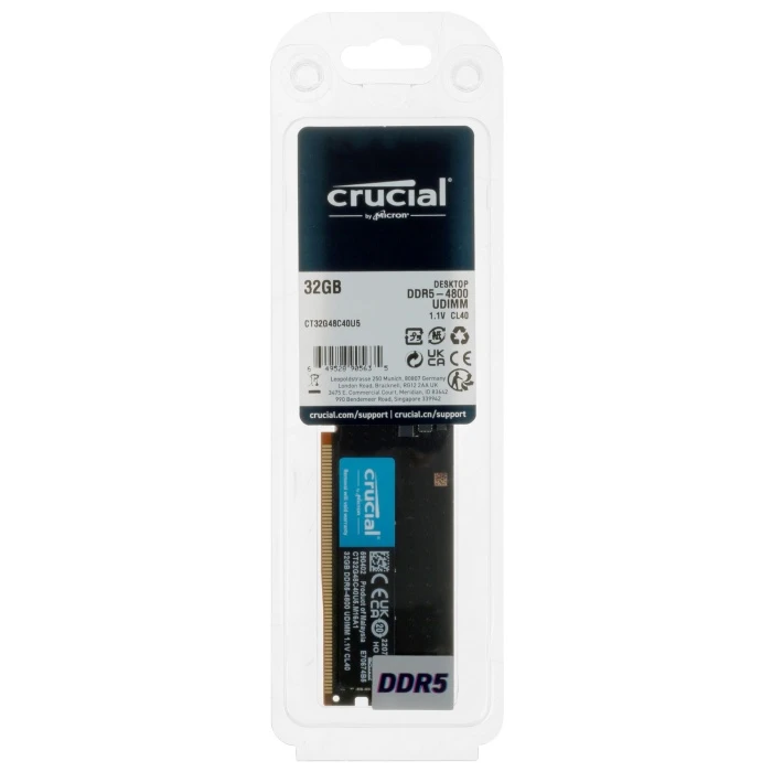 Оперативная память Crucial 32Gb 4800Mhz, CT32G48C40U5