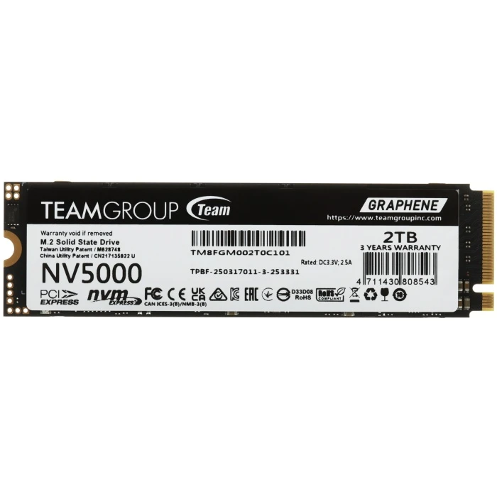SSD накопитель Team Group NV5000 2Tb M.2 NVMe, TM8FGM002T0C101